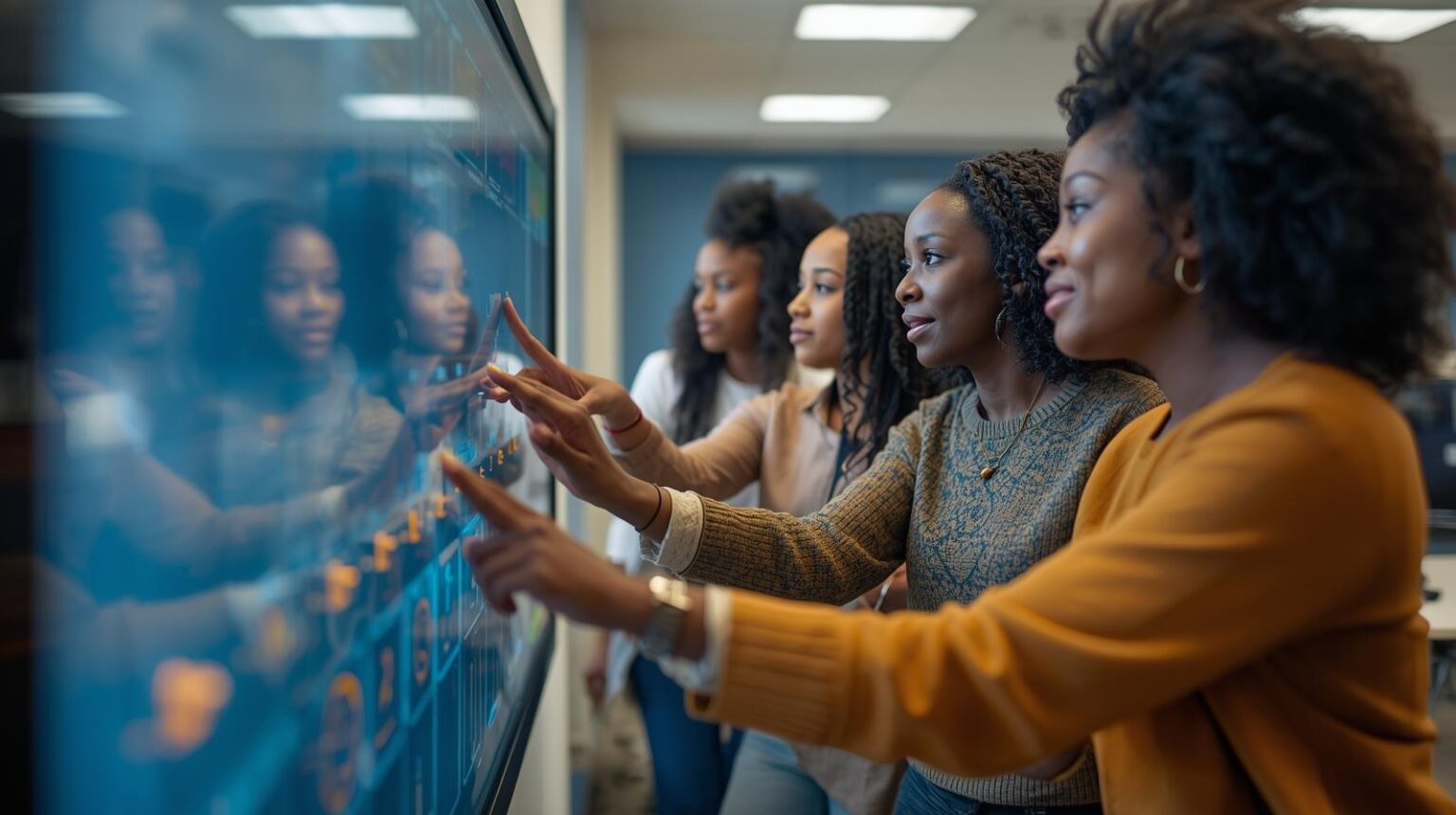 black people using smart boards in differnt settings (2)